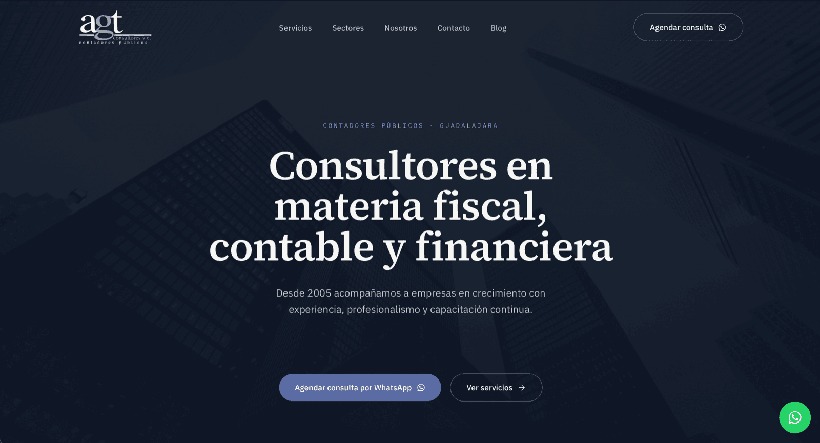 Sitio web de AGT Consultores